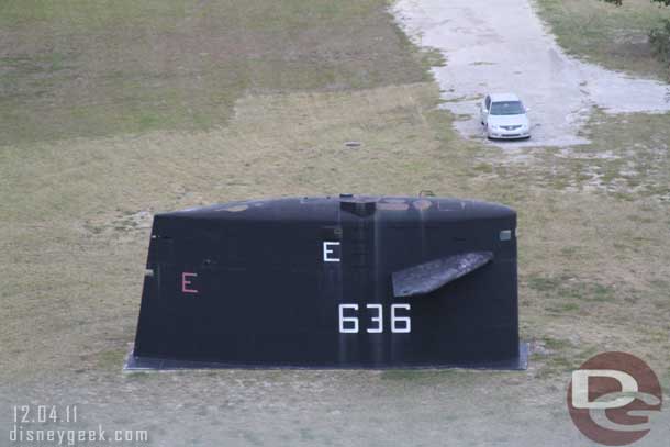 The sail of the former Navy Nuclear Submarine, Nathanael Greene.  The sail was placed here in 2003.