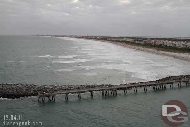 One last look down toward Cocoa Beach before heading down for dinner.