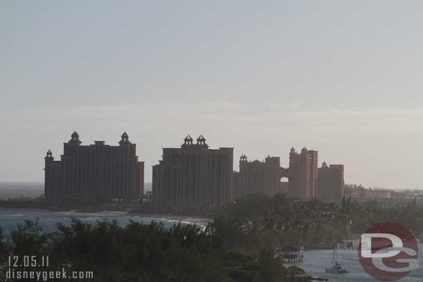 The Atlantis hotel in the distance.