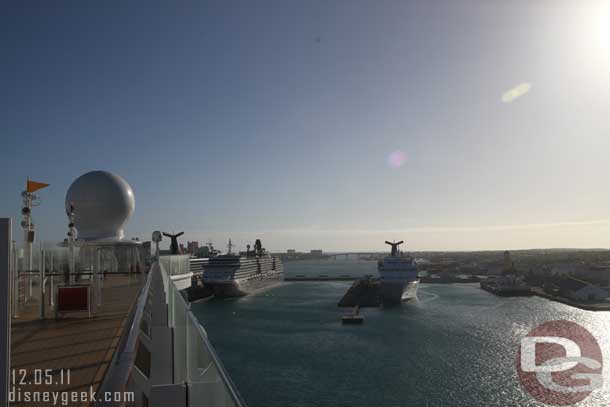 We pulled into the harbor then had to turn around and back into our space.