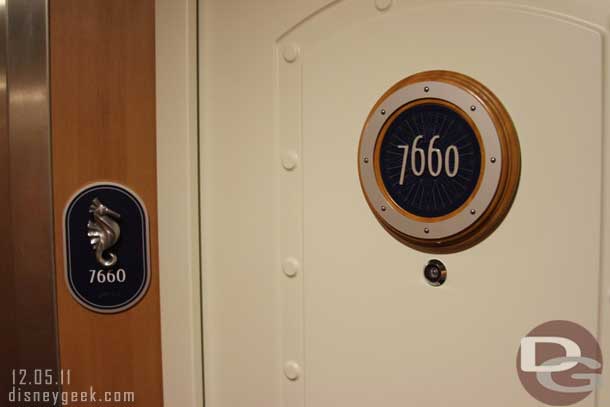 What a stateroom door looks like