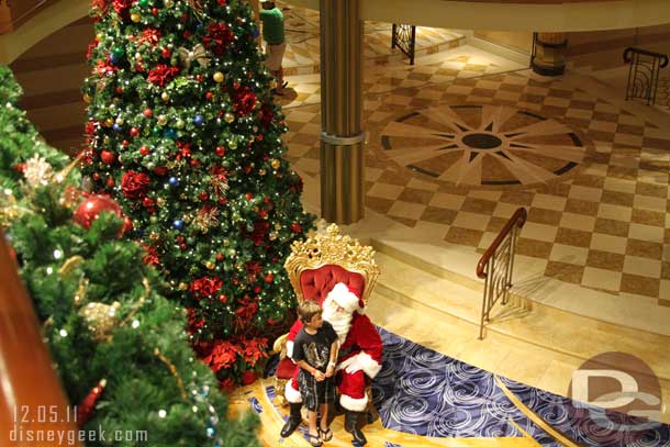 Santa came out for pictures and Christmas lists.