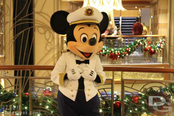 Mickey was dressed up since tonight was an optional dress up night.