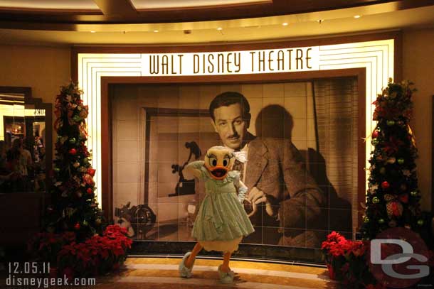 Daisy was out front of the theater for posing for pictures.  Not quite sure why since the show this evening was Villains Tonight!
