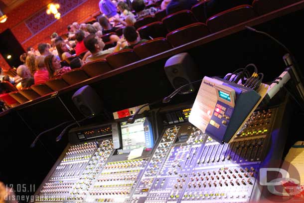 A look at the sound board in the main theater (the main control room was in the balcony).