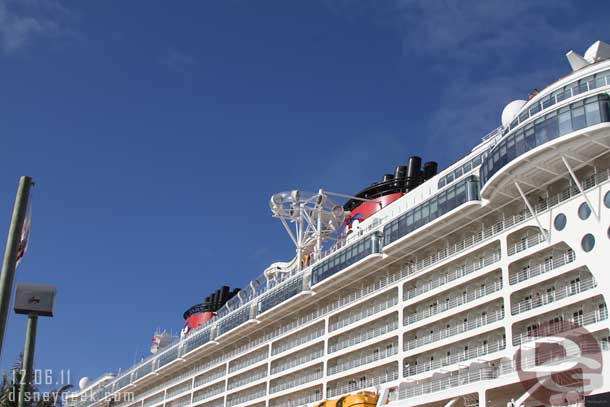 Looking up at the Aquaduck.