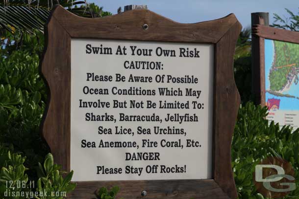 Plenty of warning signs.  Even in the Bahamas the lawyers have their way.