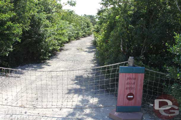 A couple of service roads intersected the trail.