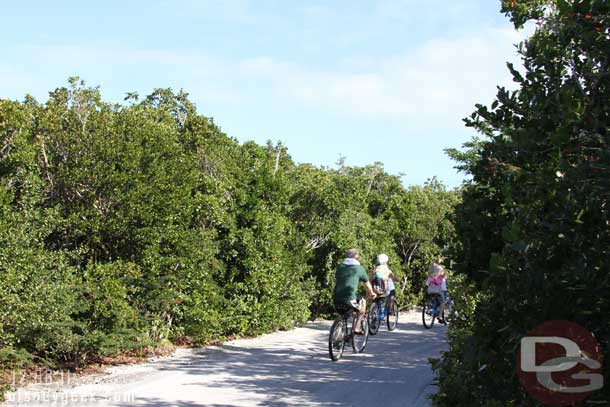 The first bicycle group to pass me (on the way out this was the only group.  On the way back a couple more did).