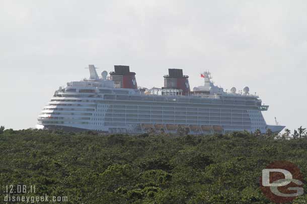 With the telephoto lens you could get a decent shot of the ship.