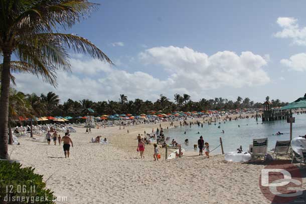 The family beach was much more crowded this pass by.. but not jammed.  You could still find a chair if you wanted one.