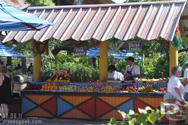 Plenty of food choices as you walked the island.