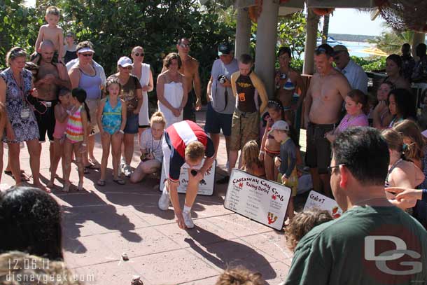 Crab races going on.