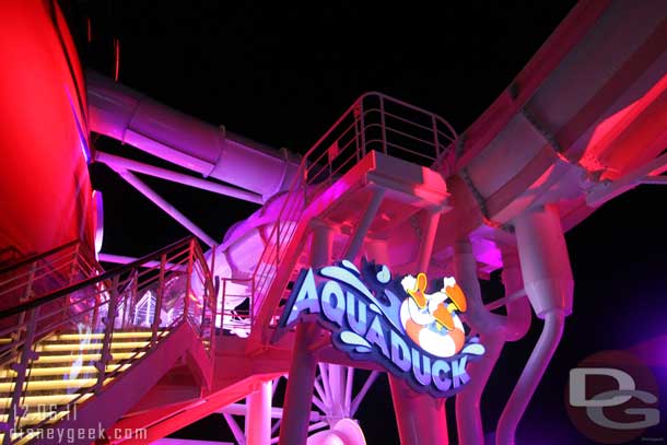 The Aquaduck was reopened after the fireworks.