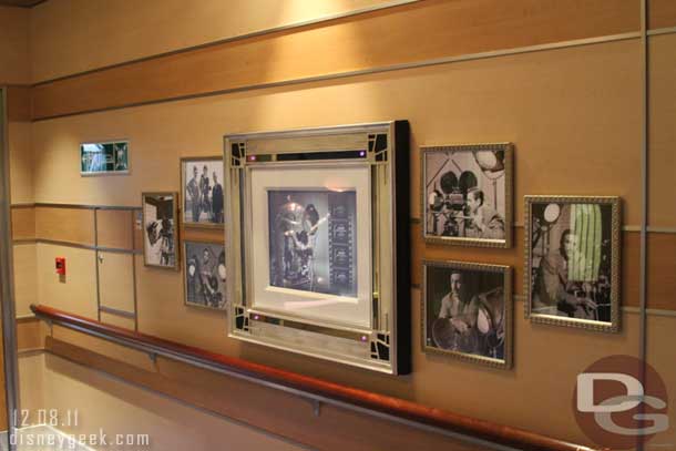 Outside the Walt Disney Theater balcony entrance on Deck 4.