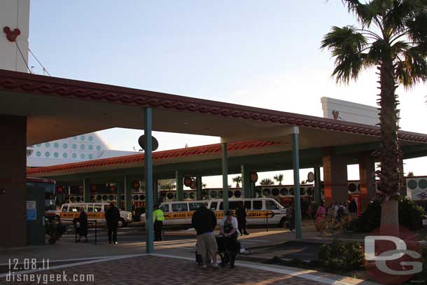 The Disney bus area looked fairly busy.  Also a lot of Mears vans.