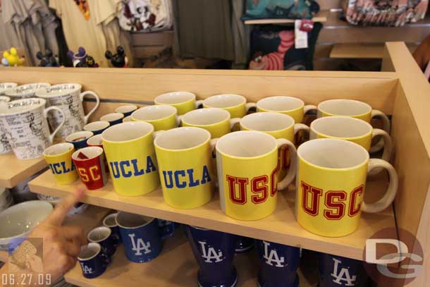 There was some USC merchandise (and for some reason that other LA school too.. as well as Lakers, Dodgers, etc..)
