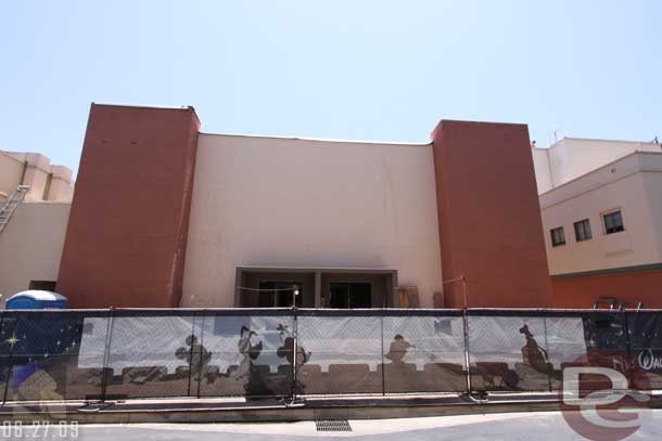 The front of the Theater that is under renovation