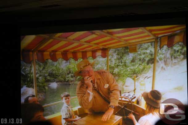 A shot of John working the Jungle Cruise for Disneylands 50th