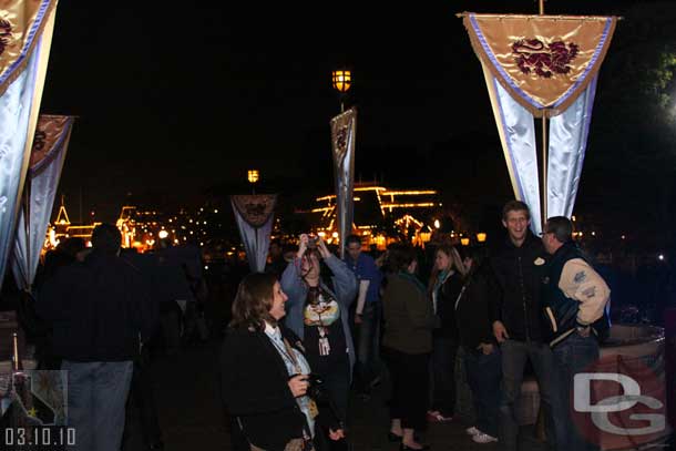 A shot from the castle (on the right is Steven Clark the head of D23)