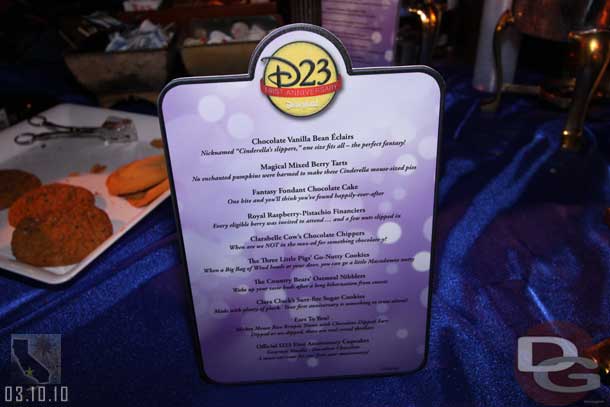 The menu