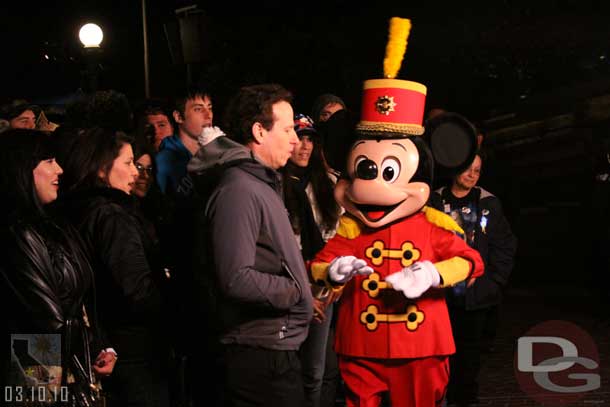 Mickey was out for pictures, here he is for a live spot for the local Fox channel news.