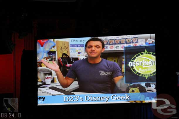 The event started off with a video from D23s DisneyGeek (no connection to this site at all).