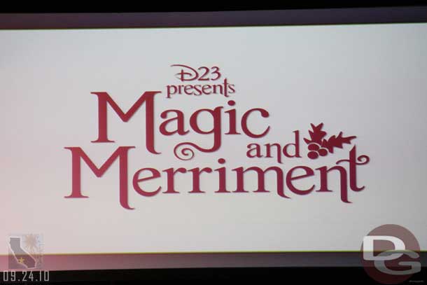 Details on Magic and Merriment will be released soon. (Be sure to check out my shots from last years if you are interested).