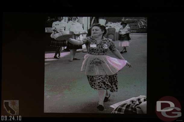 The pancake races that were held annually in the park.