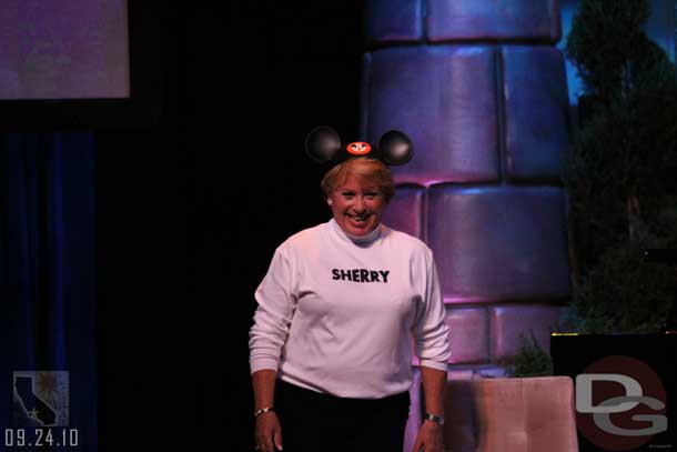Then a roll call as the original Mouseketeers came out.  Sherry Van Meter (Alberoni)