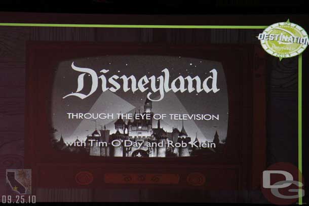 The first session of the morning featured Tim and Rob talking about Disneyland on television.