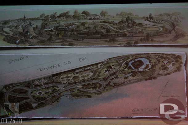 The initial ideas for a park across from the studios. (believe this was 1952)