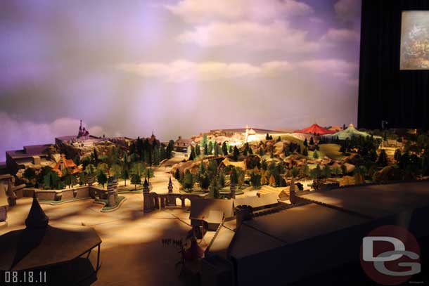 There was a large model of the new Fantasyland in Orlando.