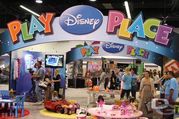 A look at a Disney Living area featuring toys for kids.