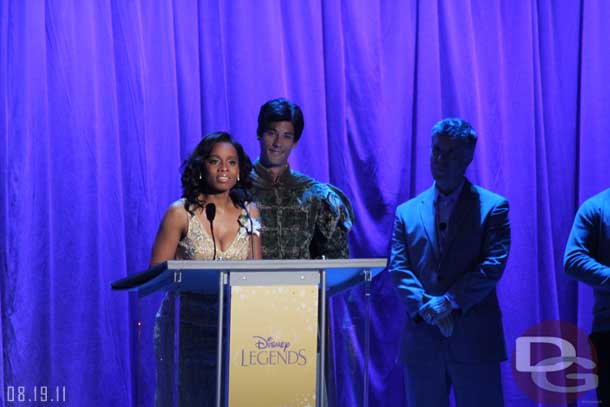 First they honored the modern Princesses.  Here is Anika Noni Rose accepting her award.