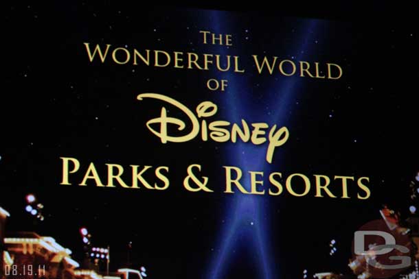 The Parks and Resorts presentation was the keynote of the afternoon.