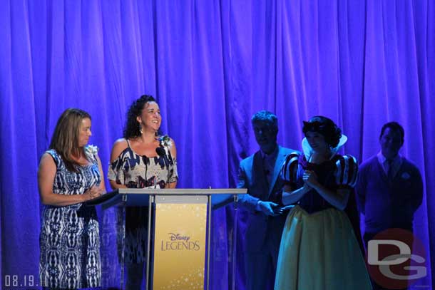 His daughters were there to receive his award.