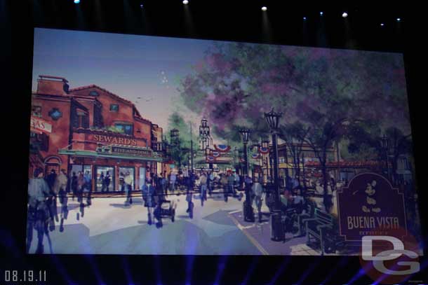 An overview of Buena Vista Street, nothing new and most of the artwork had been seen before.