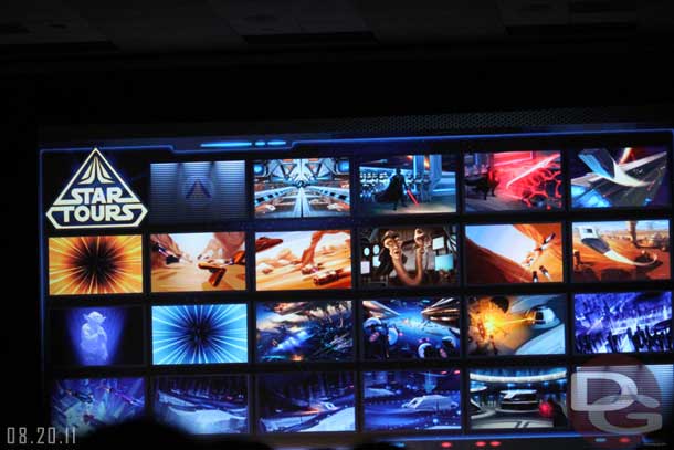 One of the storyboards for the new Star Tours