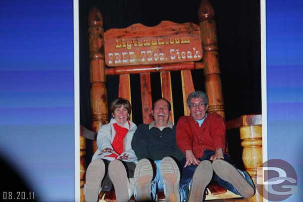 On the research trip for Cars Land, an illustration of how things are done at Imagineering.  As a team... it took three of them to get this giant rocker rocking.