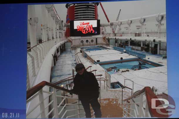 That is ice/snow on deck during some testing/finishing.