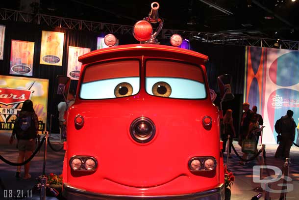 Next to it Red, he will be in the Radiator Springs Racers attraction.