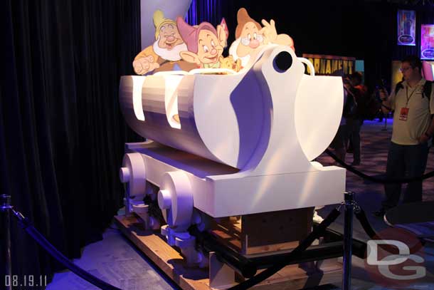 A mock up of the Mine Coaster car