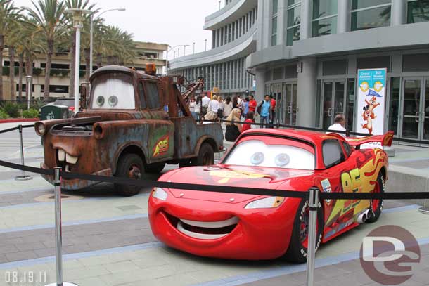 Friday morning the gang from Cars was out front to meet us.