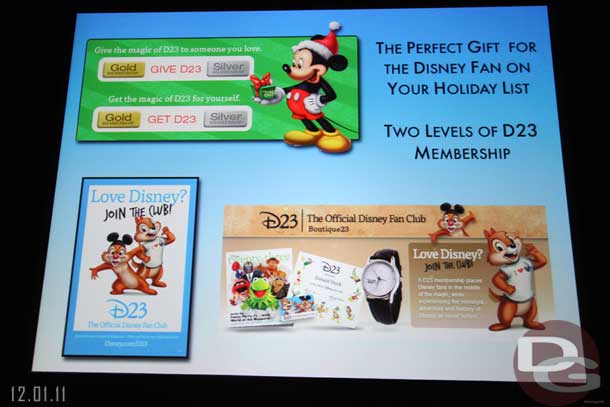 To wrap up the presentation a remind of the two D23 membership levels.