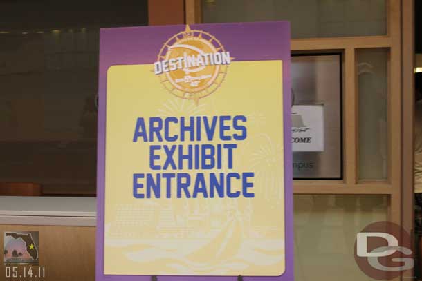 On room was set up as an archives exhibit.  Since I had time and the line was short I decided to walk through.