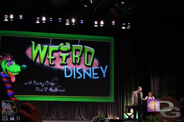 The first presentation of the day was Weird Disney with Becky Cline and Paul F Anderson.