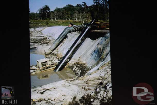 A shot of the draining of Bay Lake I believe.  This was down to clean out the muck and in the process yielded the sand that was used on the beaches.