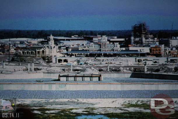 No water in the Seven Seas lagoon yet.  But the park is really taking shape (I was not quick enough to get the dates for this but I am guessing early 1971)