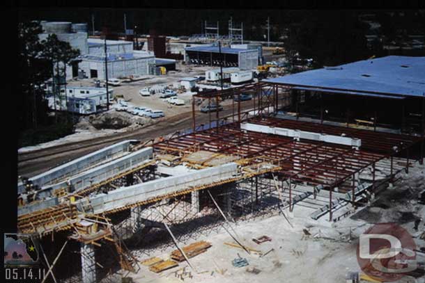 The round house under construction.